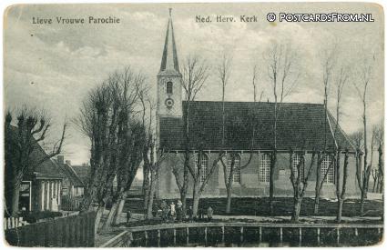 Vrouwenparochie, Ned. Herv. Kerk ansichtkaart: Vrouwenparochie, Ned. Herv. Kerk