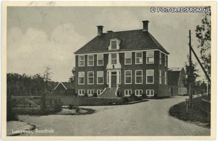 ansichtkaart: Langweer, Raadhuis