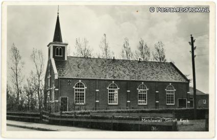 ansichtkaart: Metslawier, Geref. Kerk