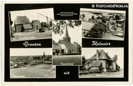 Helvoirt, Erf 'Hoendernest' - Torenstraat - Panorama - Boerderij Putakker ansichtkaart: Helvoirt, Erf 'Hoendernest' - Torenstraat - Panorama - Boerderij Putakker
