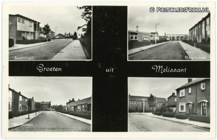 Melissant, Beatrixlaan - Margrietlaan - Marijkelaan - Irenelaan ansichtkaart: Melissant, Beatrixlaan - Margrietlaan - Marijkelaan - Irenelaan