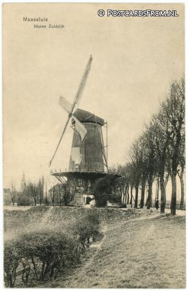 ansichtkaart: Maassluis, Molen Zuiddijk