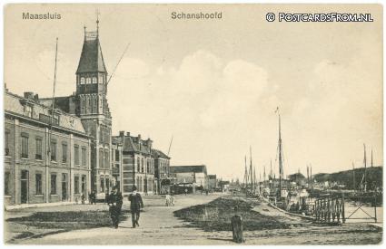 ansichtkaart: Maassluis, Schanshoofd