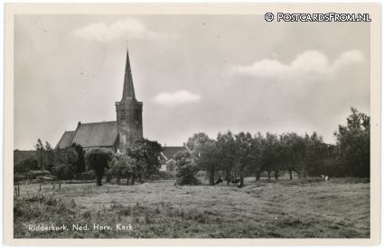 Ridderkerk, Ned. Herv. Kerk ansichtkaart: Ridderkerk, Ned. Herv. Kerk