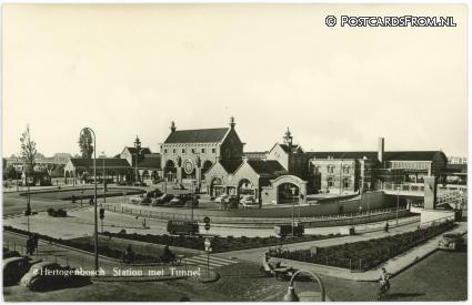 's-Hertogenbosch, Station met Tunnel ansichtkaart: 's-Hertogenbosch, Station met Tunnel