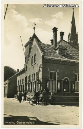 ansichtkaart: Yerseke, Gemeentehuis