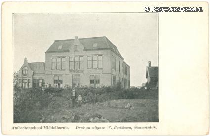 Middelharnis, Ambachtsschool ansichtkaart: Middelharnis, Ambachtsschool
