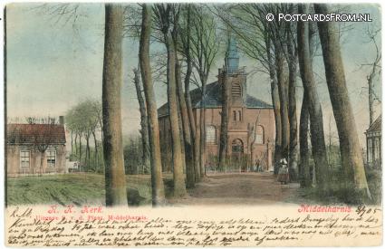 ansichtkaart: Middelharnis, R.K. Kerk