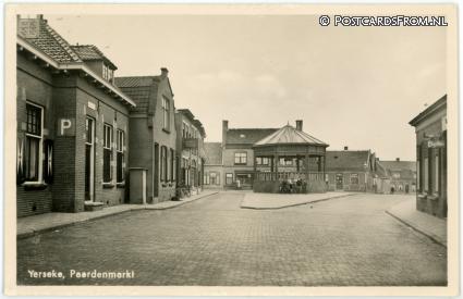 ansichtkaart: Yerseke, Paardenmarkt