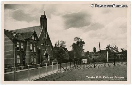Yerseke, R.K. Kerk en Pastorie ansichtkaart: Yerseke, R.K. Kerk en Pastorie