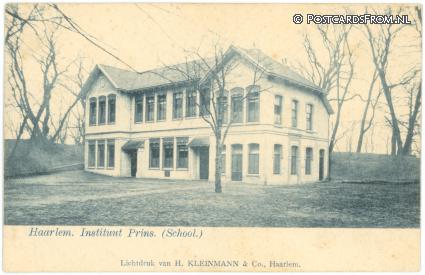 ansichtkaart: Haarlem, Instituut Prins. School