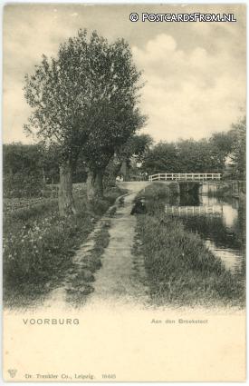 Voorburg, Aan den Broeksloot ansichtkaart: Voorburg, Aan den Broeksloot
