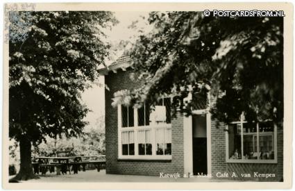 Katwijk NB, Cafe A. van Kempen ansichtkaart: Katwijk NB, Cafe A. van Kempen