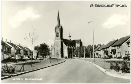 Mierlo, Daemenstraat ansichtkaart: Mierlo, Daemenstraat