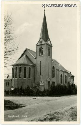 ansichtkaart: Loosbroek, Kerk