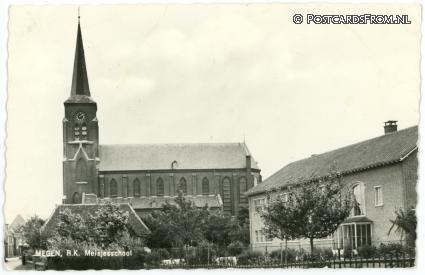 Megen, R.K. Meisjeschool ansichtkaart: Megen, R.K. Meisjeschool