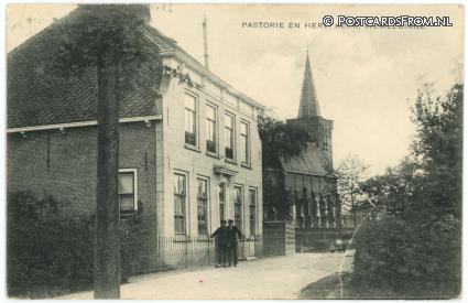 Wemeldinge, Pastorie en Herv. Kerk ansichtkaart: Wemeldinge, Pastorie en Herv. Kerk