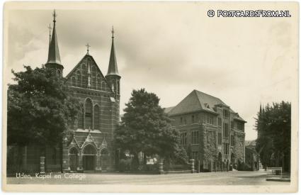 Uden, Kapel en College ansichtkaart: Uden, Kapel en College