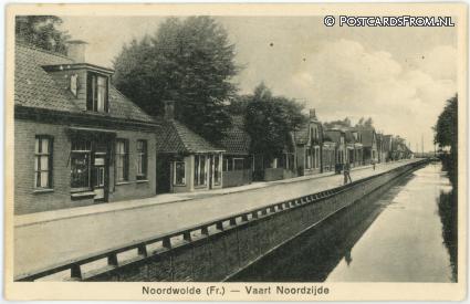 ansichtkaart: Noordwolde FR, Vaart Noordzijde