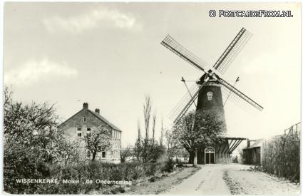 ansichtkaart: Wissenkerke, Molen 'de Onderneming'