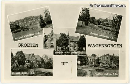 Wagenborgen, Pav. Rehoboth - Bethesda - Eben Haezer - Salem - Hebron ansichtkaart: Wagenborgen, Pav. Rehoboth - Bethesda - Eben Haezer - Salem - Hebron
