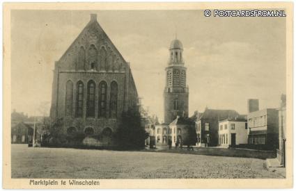 Winschoten, Marktplein ansichtkaart: Winschoten, Marktplein