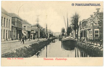 Veendam, Oosterdiep ansichtkaart: Veendam, Oosterdiep