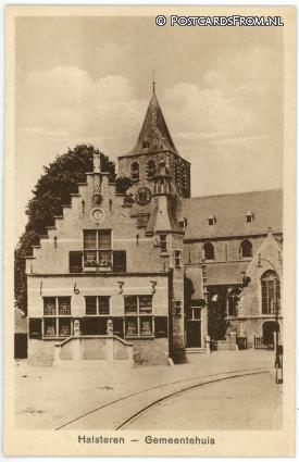 ansichtkaart: Halsteren, Gemeentehuis