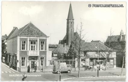 Naaldwijk, Wilhelminaplein ansichtkaart: Naaldwijk, Wilhelminaplein