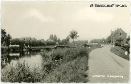 ansichtkaart: Meerkerk, Scheepjesbrug