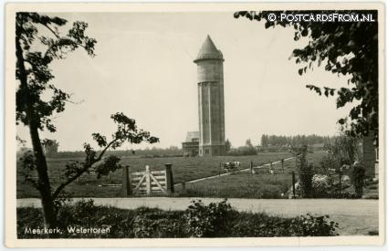 Meerkerk, Watertoren ansichtkaart: Meerkerk, Watertoren