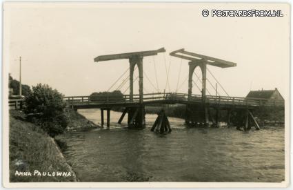 ansichtkaart: Anna Paulowna, Brug