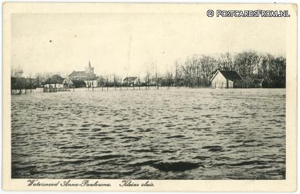 ansichtkaart: Anna Paulowna, Kleine sluis. Watersnood