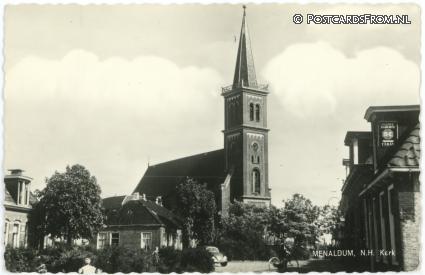 Menaldum, N.H. Kerk ansichtkaart: Menaldum, N.H. Kerk