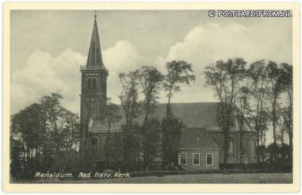 Menaldum, Ned. Herv. Kerk ansichtkaart: Menaldum, Ned. Herv. Kerk