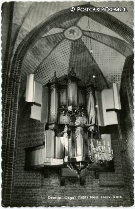ansichtkaart: Zeerijp, Orgel Ao 1651 Ned. Herv. Kerk