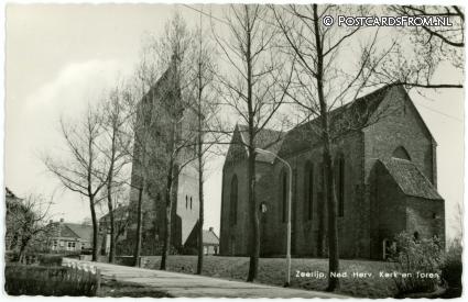 ansichtkaart: Zeerijp, Ned. Herv. Kerk en Toren