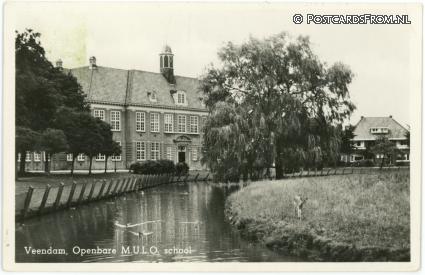 ansichtkaart: Veendam, Openbare M.U.L.O.