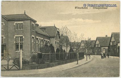 Winschoten, Oranjestraat ansichtkaart: Winschoten, Oranjestraat