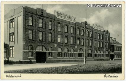 Wildervank, Oosterdiep. Tricotfabriek - A. Schmidt en Zn. ansichtkaart: Wildervank, Oosterdiep. Tricotfabriek - A. Schmidt en Zn.