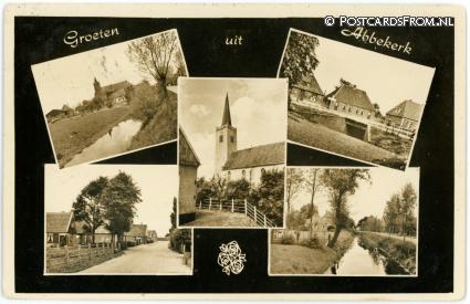 ansichtkaart: Abbekerk, Groeten uit