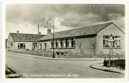 Marrum, Chr. Landbouw Huishoudschool 'de Tille' ansichtkaart: Marrum, Chr. Landbouw Huishoudschool 'de Tille'