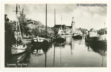 ansichtkaart: Lemmer, Het Dok