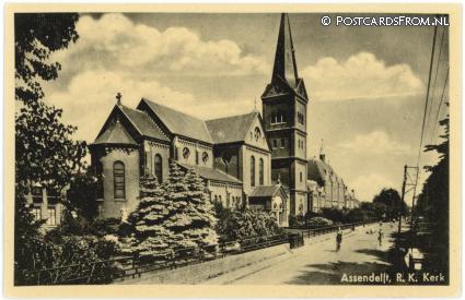 Assendelft, R.K. Kerk ansichtkaart: Assendelft, R.K. Kerk