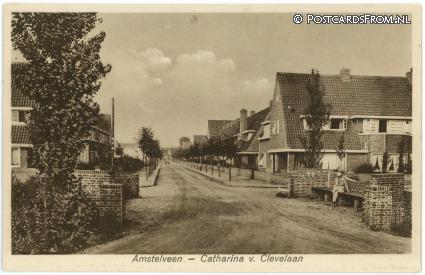 Amstelveen, Catharina v. Clevelaan ansichtkaart: Amstelveen, Catharina v. Clevelaan