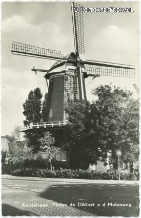 Amstelveen, Molen de Dikkert a.d. Molenweg ansichtkaart: Amstelveen, Molen de Dikkert a.d. Molenweg