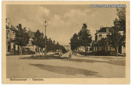 Veendam, Stationstraat ansichtkaart: Veendam, Stationstraat