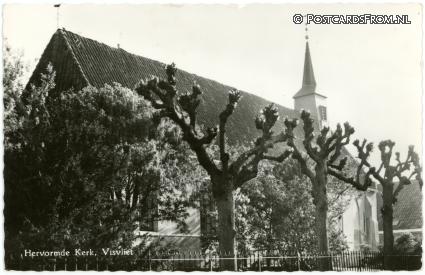 ansichtkaart: Visvliet, Herv. Kerk