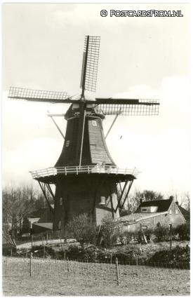 Vierhuizen, Korenmolen 'De Onderneming' Ao.1858 ansichtkaart: Vierhuizen, Korenmolen 'De Onderneming' Ao.1858