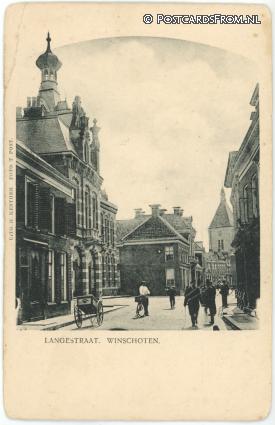 Winschoten, Langestraat ansichtkaart: Winschoten, Langestraat